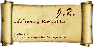 Jánossy Rafaella névjegykártya
